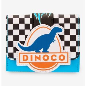 Loungefly Disney Pixar Cars Lightning McQueen Dinoco Checkerd Wallet